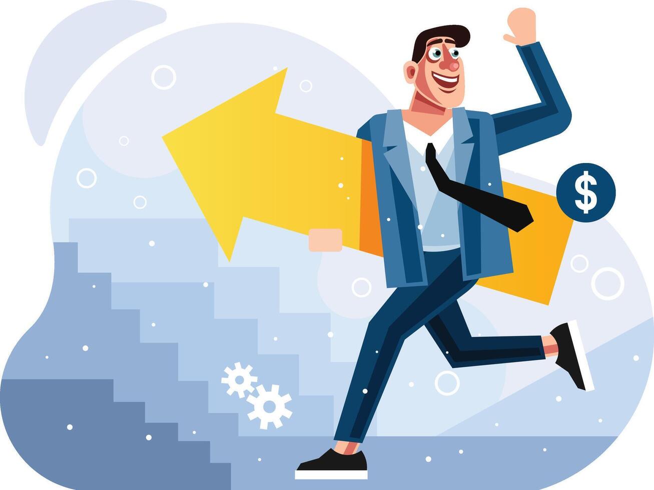 Employees Succeed in Making a Profit vector