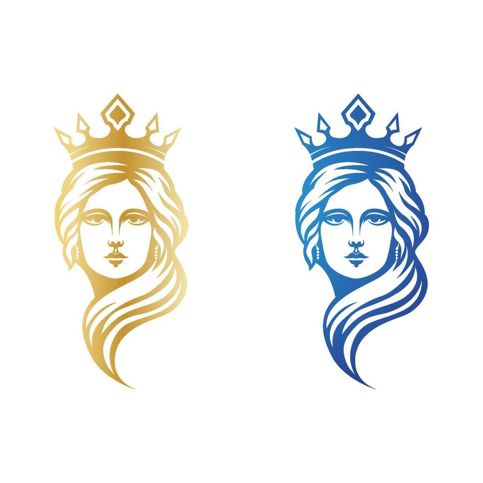 Ancient Greek Goddess of love and beauty Aphrodite icon logo design vector