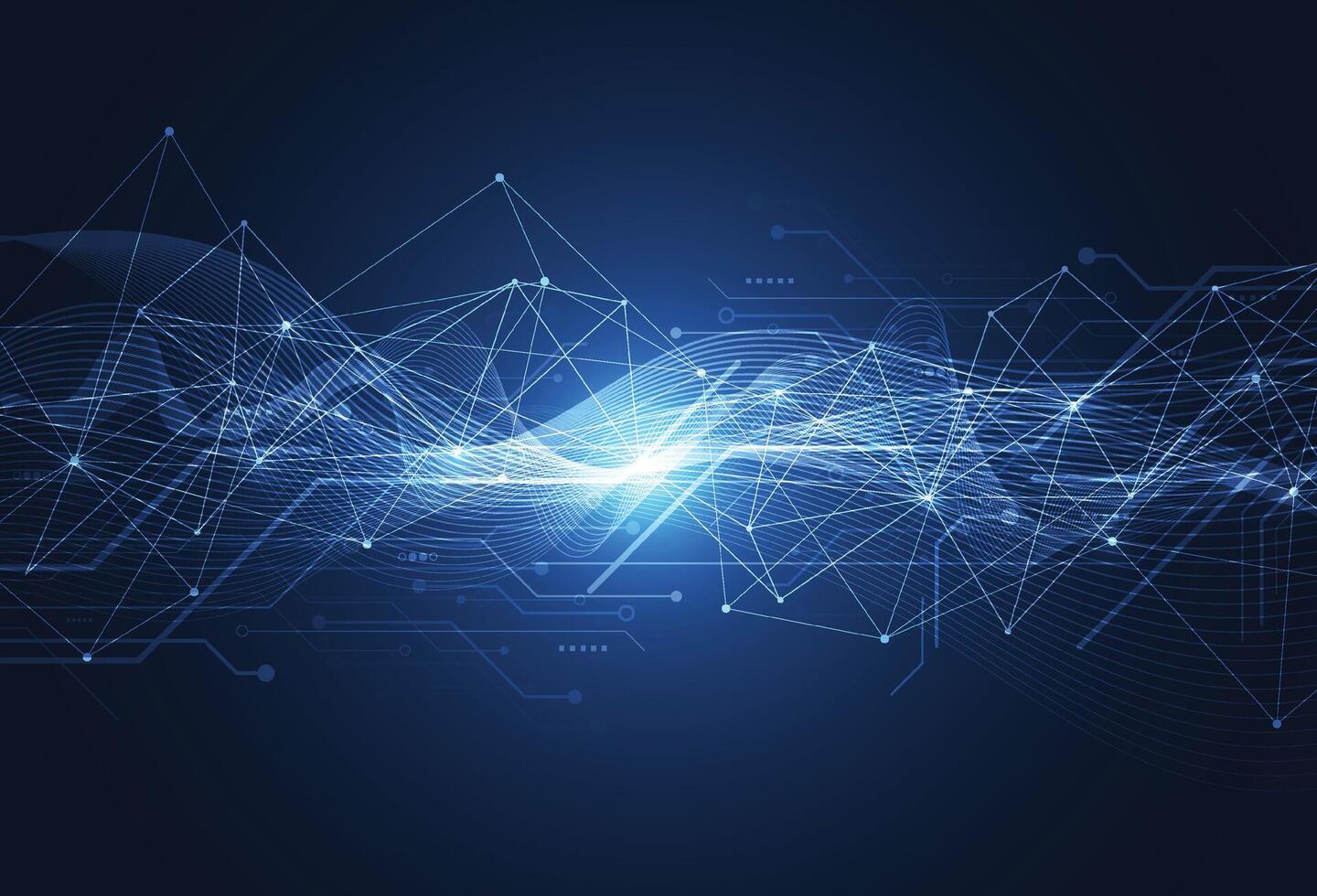 Abstract background with technology circuit board texture. Electronic motherboard illustration. Communication and engineering concept vector