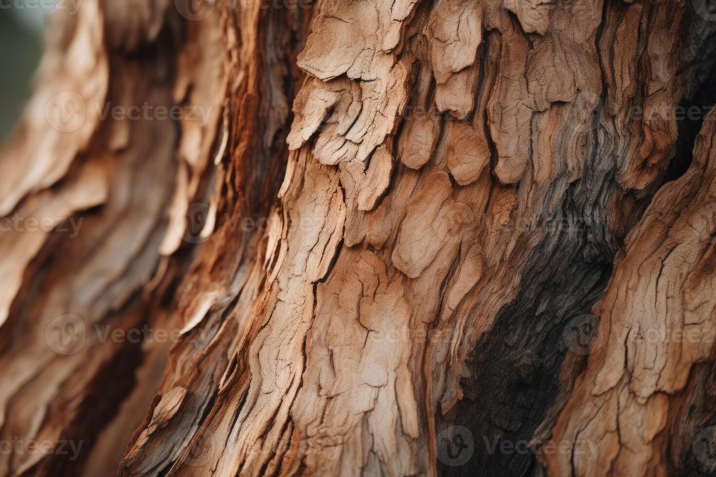 Close up majestic tree trunk old bark in forest textured brown wood pine oak plant macro wooden background timber lumber natural pattern rough raw texture park building nature backdrop photo