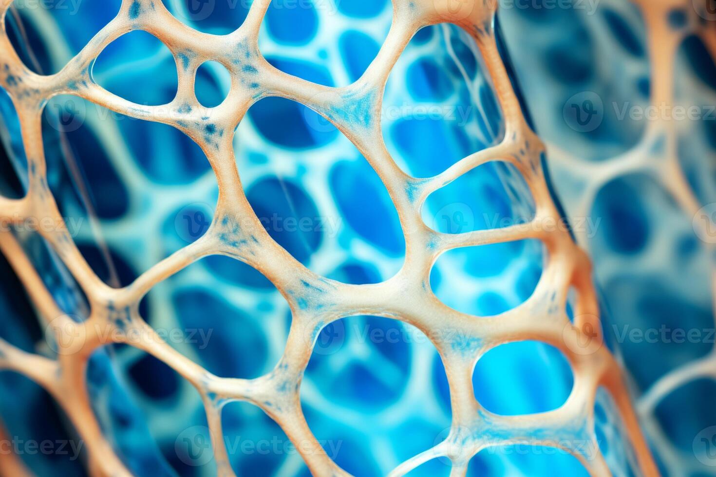 Bone tissue human skeleton under microscope cells structure medical science biology background texture magnification research structure health microbiology internal materials organs photo