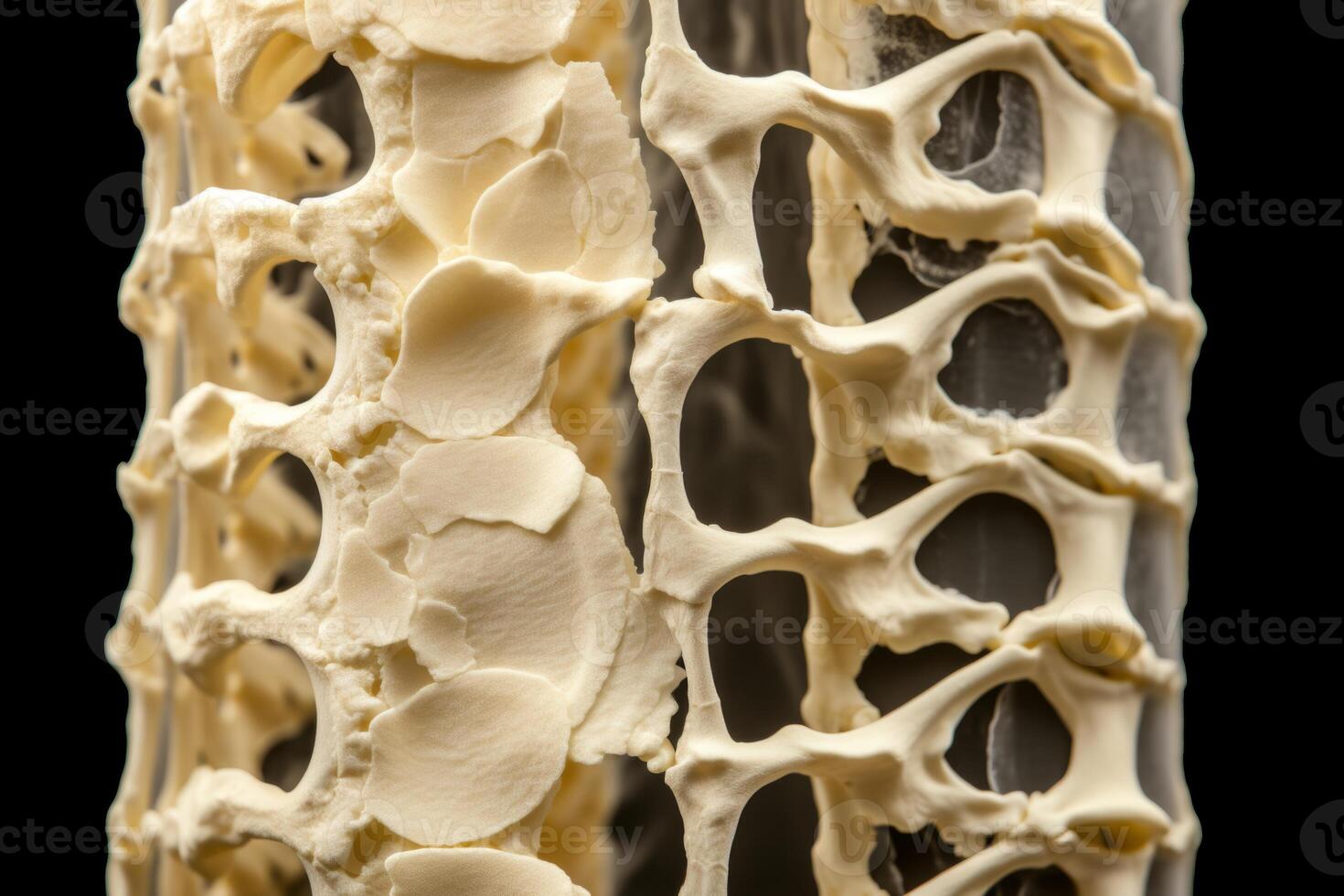 Bone tissue human skeleton under microscope cells structure medical science biology background texture magnification research structure health microbiology internal materials organs photo