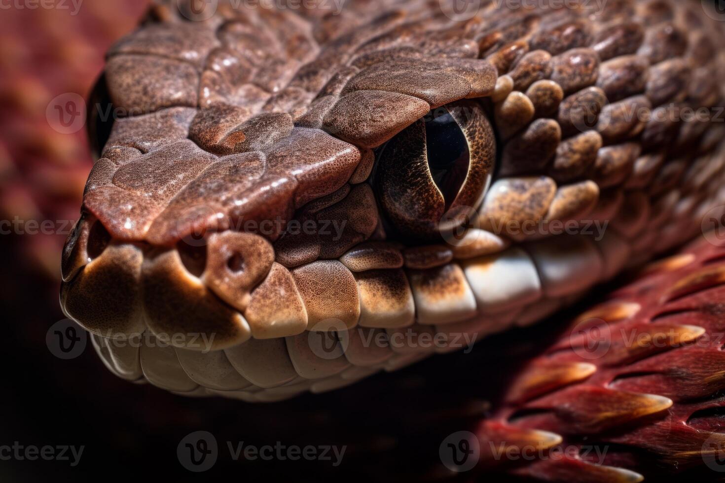 Colorful snake python cobra viper forest hiding waiting for prey rainforest jungle untouched nature predator venomous venom dangerous wildlife poisonous animal skin tail creepy african photo