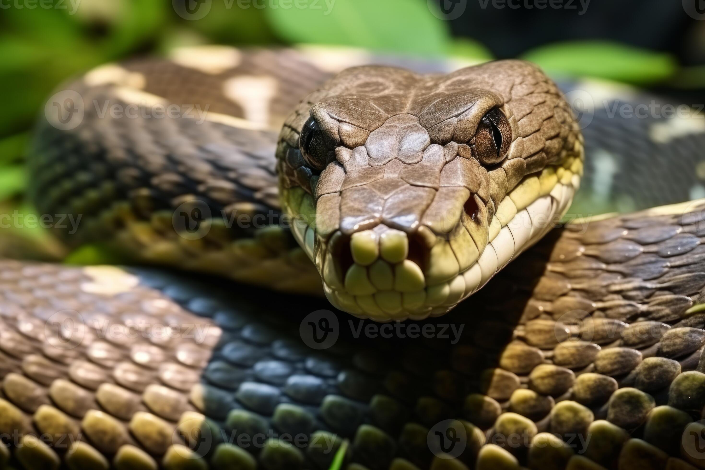 Colorful snake python cobra viper forest hiding waiting for prey ...