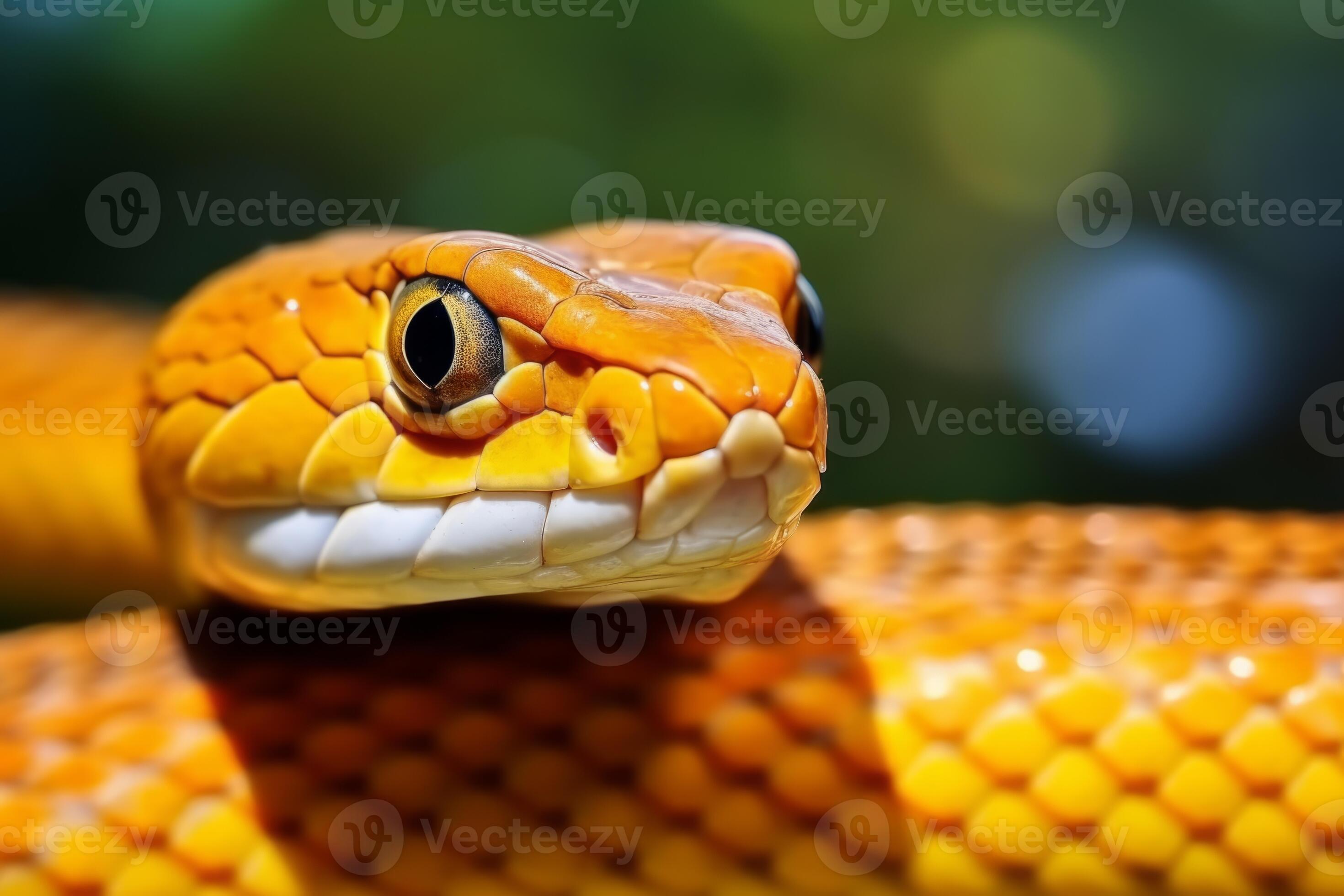 Colorful snake python cobra viper forest hiding waiting for prey ...