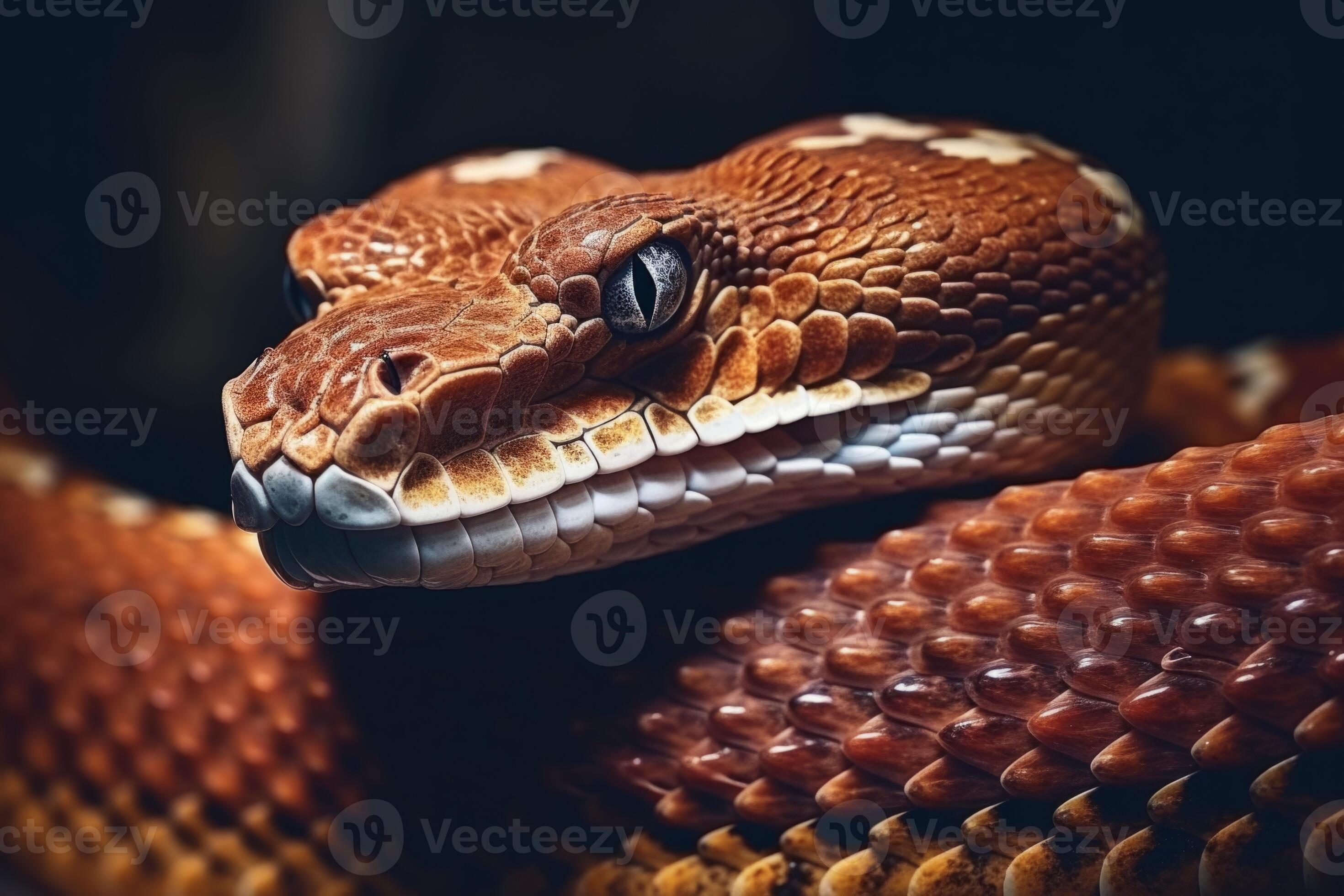 Colorful snake python cobra viper forest hiding waiting for prey ...
