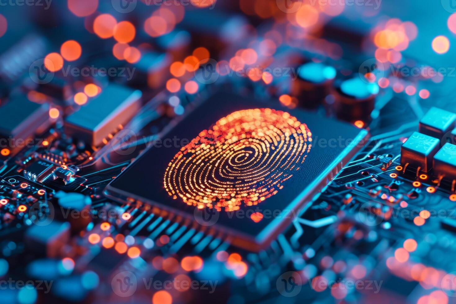 Fingerprint scanner digital footprint computer security safety tracking transparency biometrics finger scan recognition network security privacy identification id access password photo