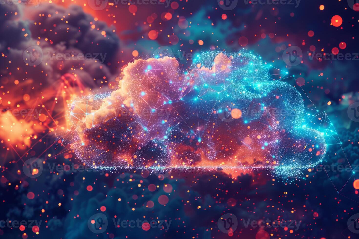 Cloud computing network safe encrypted storage personal data protection verified technology encription security protocol wireless file transfer drive service cyberspace global database photo