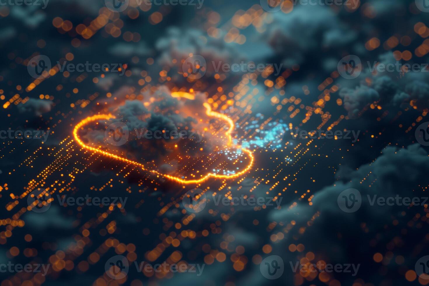 Cloud computing network safe encrypted storage personal data protection verified technology encription security protocol wireless file transfer drive service cyberspace global database photo