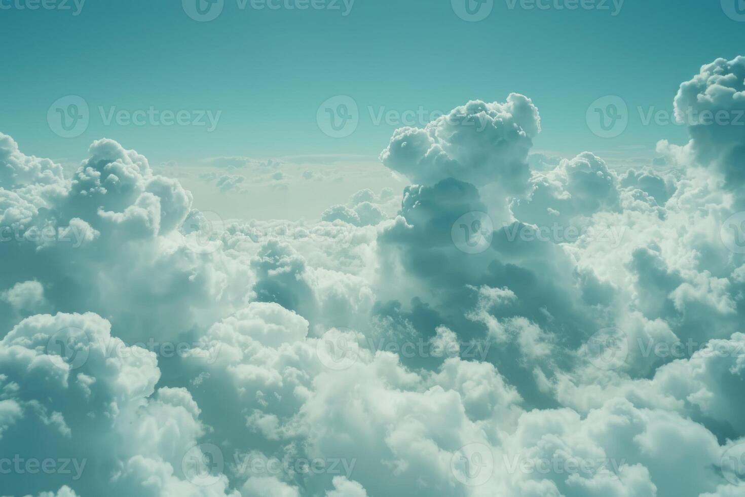 Blue skies sky white fluffy clouds beautiful summer spring weather sunny day happiness joy background cumulus cloud meditation meteorology realistic soft shapes photo