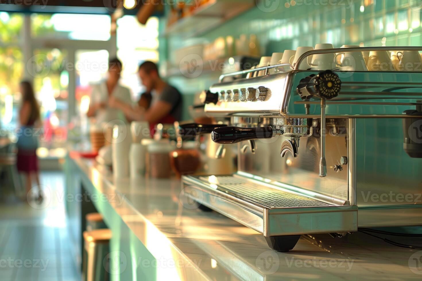 Friendly people chatting in coffeeshop bar barista bartender smiling coffee morning routine caffeination chatter discussion friends having fun enjoying day off work occupation job photo