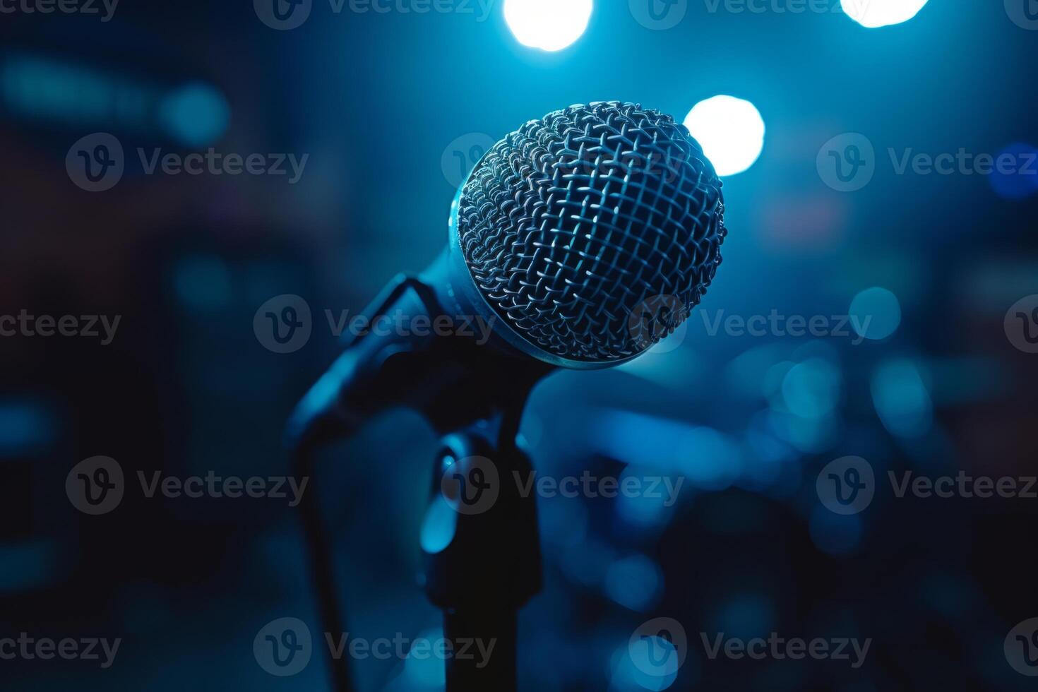Professional microphone studio podcast stream interview platform radio with micrecording voice singing in bright record studio audio quality equipment content music media entertainment photo