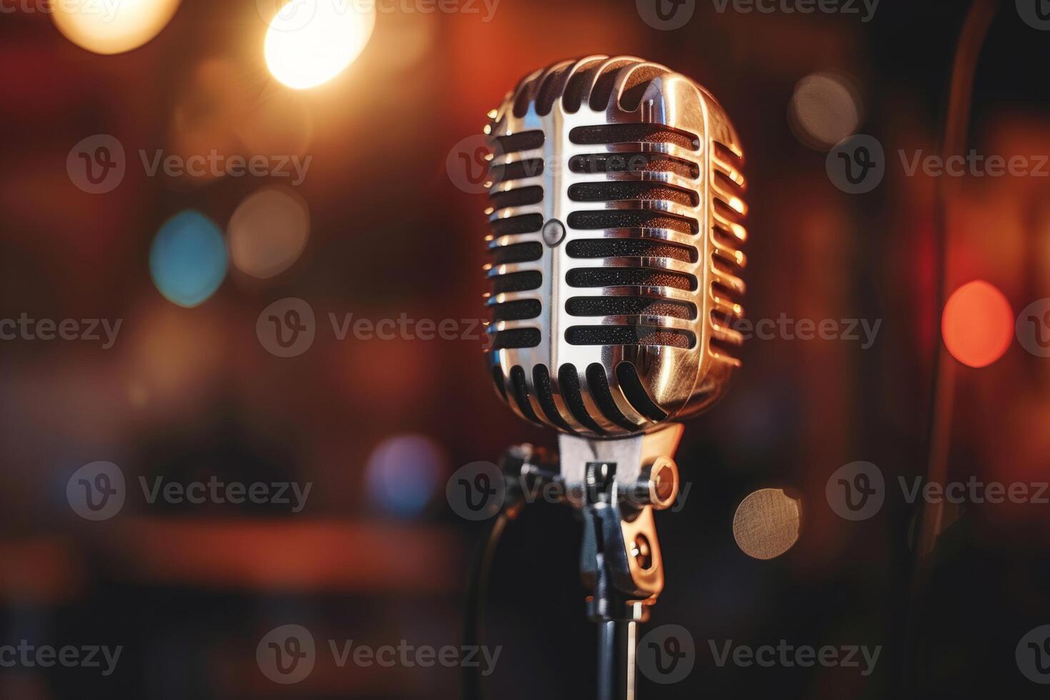 Professional microphone studio podcast stream interview platform radio with micrecording voice singing in bright record studio audio quality equipment content music media entertainment photo