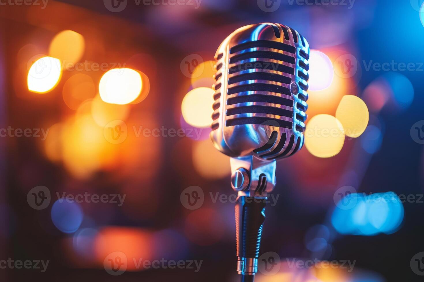 Professional microphone studio podcast stream interview platform radio with micrecording voice singing in bright record studio audio quality equipment content music media entertainment photo