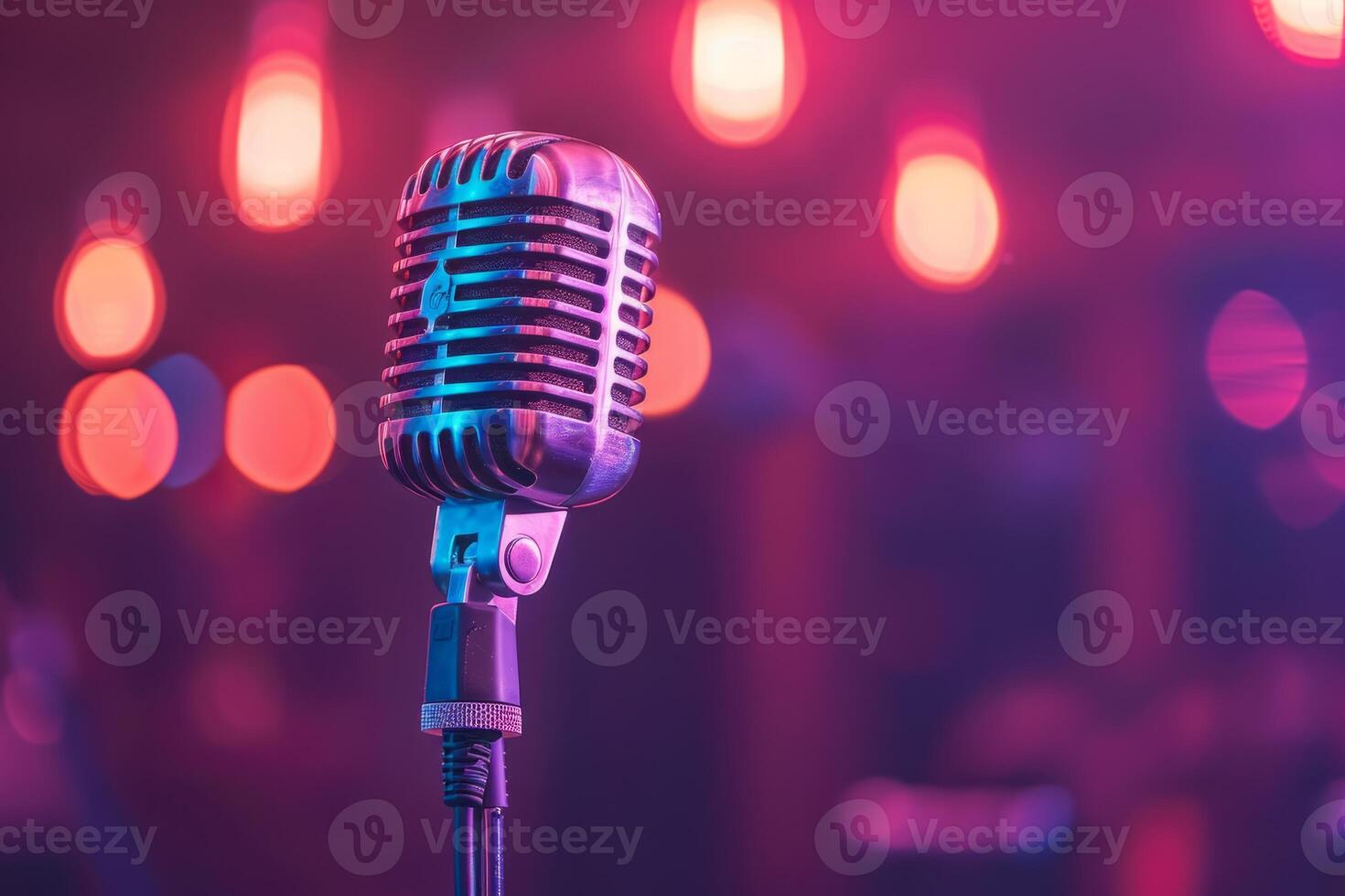 Professional microphone studio podcast stream interview platform radio with micrecording voice singing in bright record studio audio quality equipment content music media entertainment photo