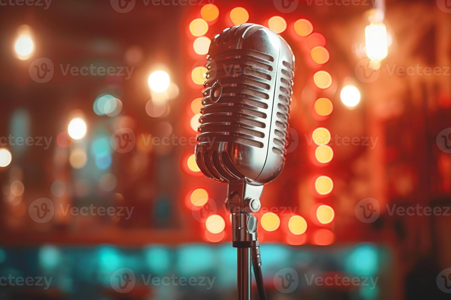 Professional microphone studio podcast stream interview platform radio with micrecording voice singing in bright record studio audio quality equipment content music media entertainment photo