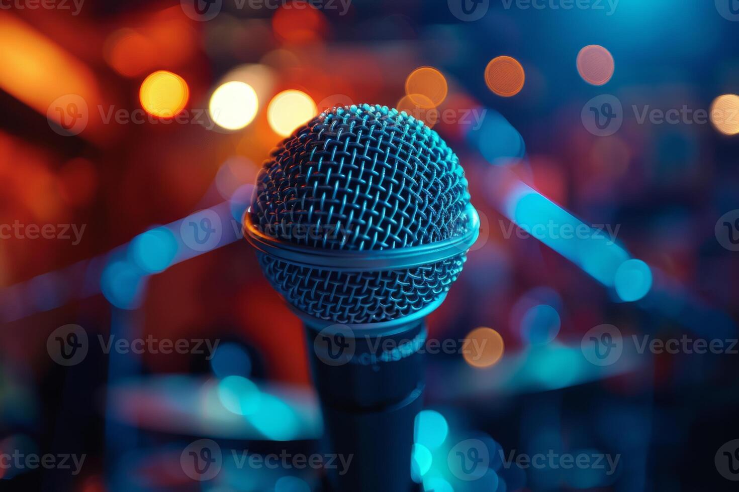 Professional microphone studio podcast stream interview platform radio with micrecording voice singing in bright record studio audio quality equipment content music media entertainment photo