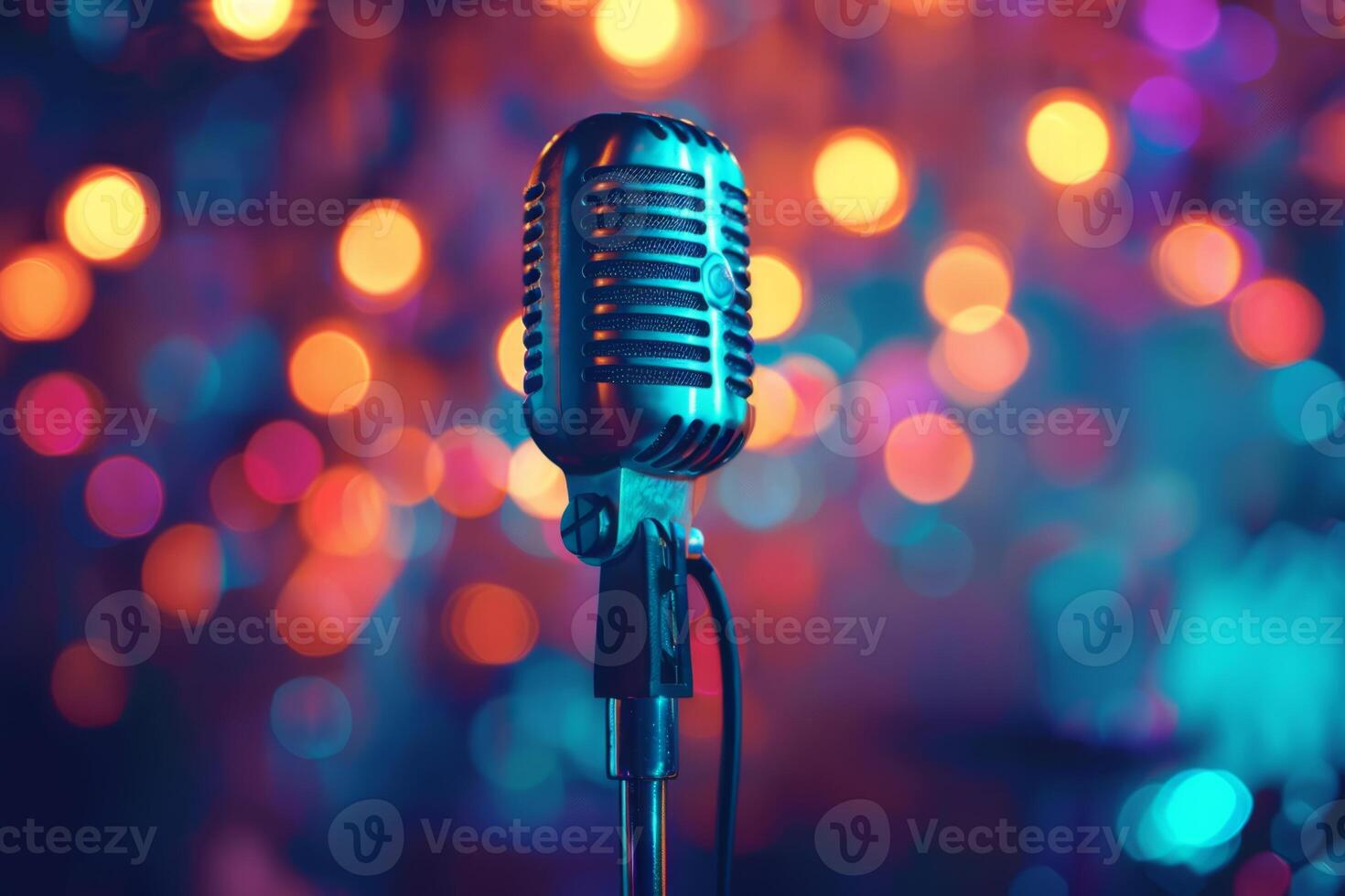 Professional microphone studio podcast stream interview platform radio with micrecording voice singing in bright record studio audio quality equipment content music media entertainment photo