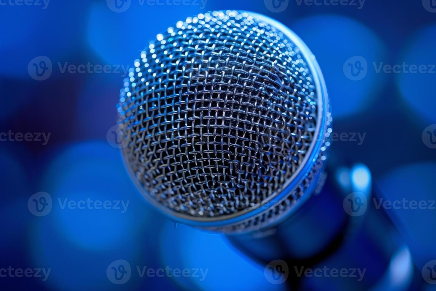 Professional microphone studio podcast stream interview platform radio with micrecording voice singing in bright record studio audio quality equipment content music media entertainment photo