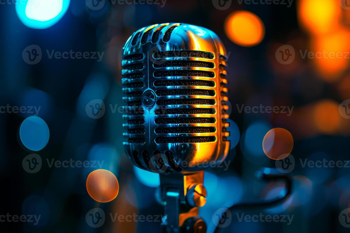 Professional microphone studio podcast stream interview platform radio with micrecording voice singing in bright record studio audio quality equipment content music media entertainment photo