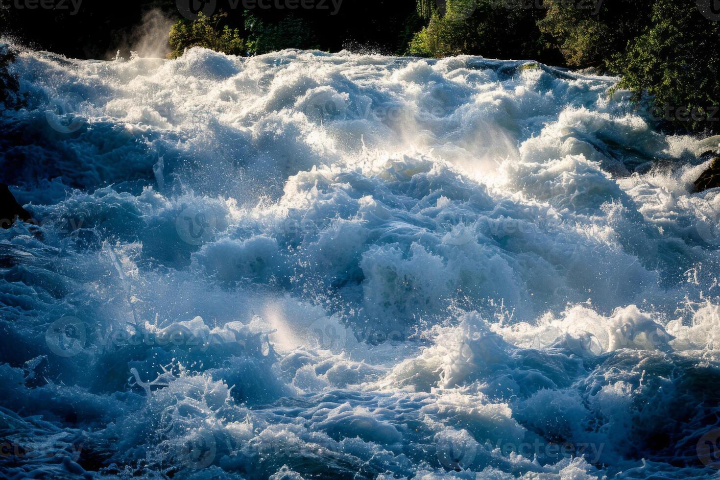 Major flood river going out of banks rain water nature disaster weather storm climate change damage danger emergency situation insurance damaged land surface global warming destruction photo