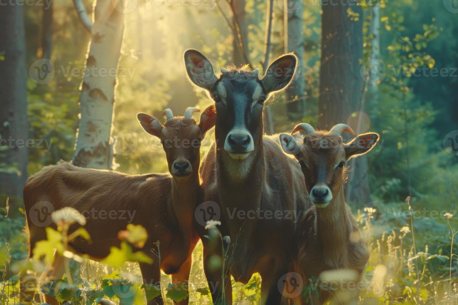 Cow goat pasture in a field ecological local farm no cruelty animal safety happiness herd flock milk eco environment sustainability humanity agriculture green forest meadows mountains photo