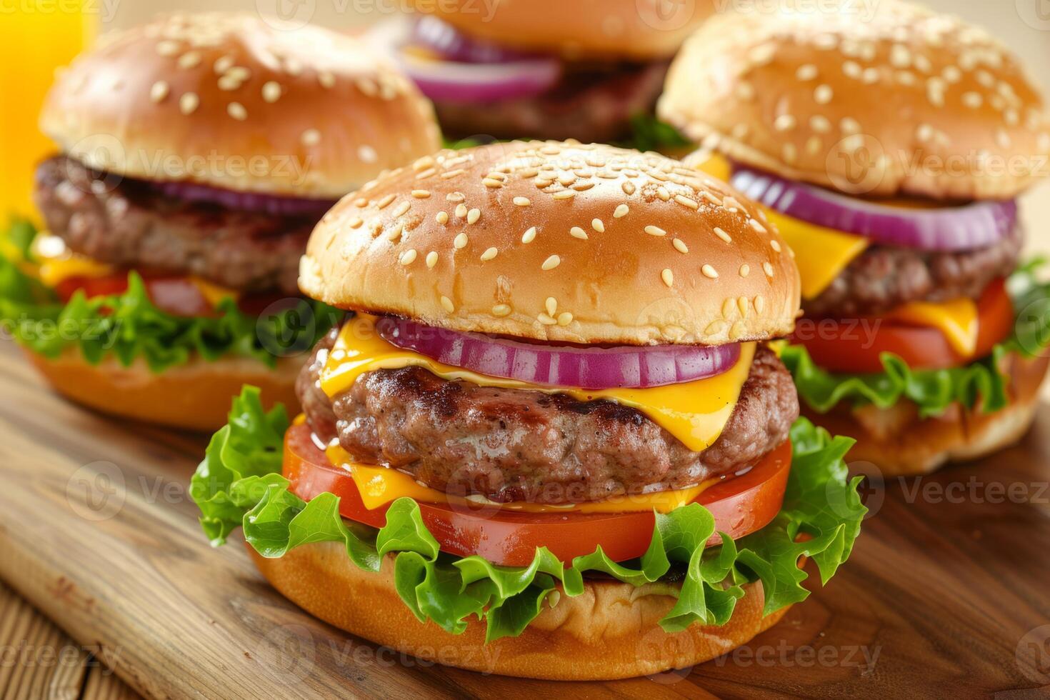 Tasty burger delicious fast food high quality food sandwich tomato cheese hamburger american lunch vegetable restaurant chain promotion promo material advertisement ad menu offer sauce photo