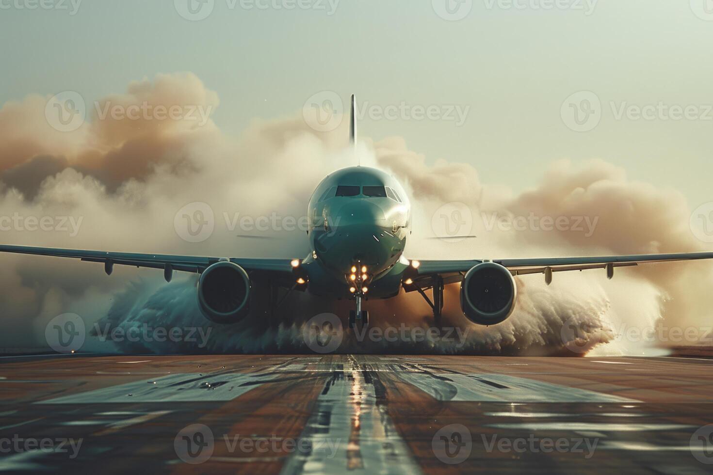 Plane crash airplane on runway catastrophe burning wrecks engine fire failure explosion fuel danger rescuing passengers commercial jet accident takeoff landing collision photo