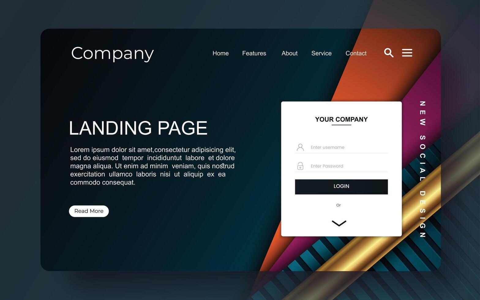 Landing page template of Creative process. Modern flat design concept of web page design for website and mobile website. Easy to edit and customize vector