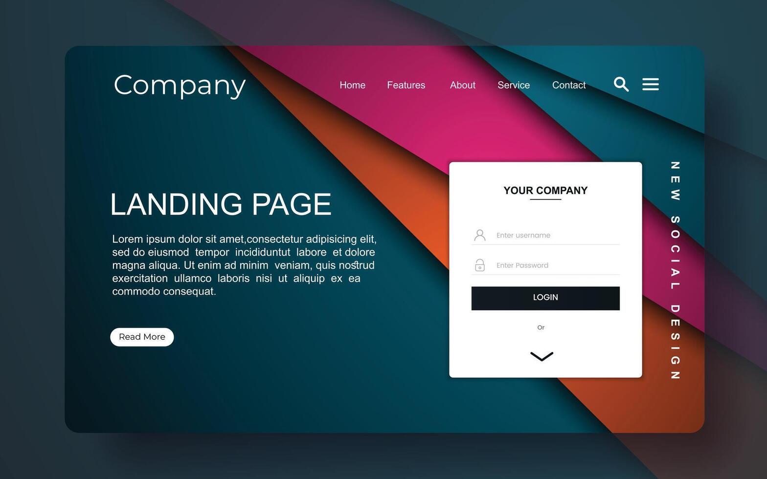Landing page template of Creative process. Modern flat design concept of web page design for website and mobile website. Easy to edit and customize vector