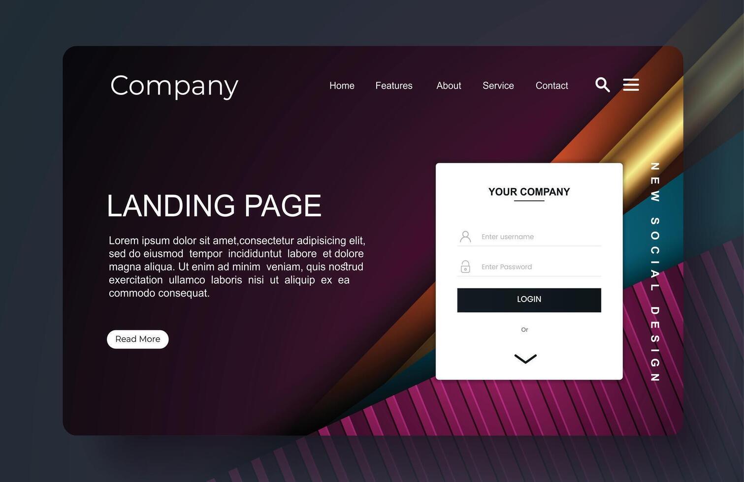 Landing page template of Creative process. Modern flat design concept of web page design for website and mobile website. Easy to edit and customize vector