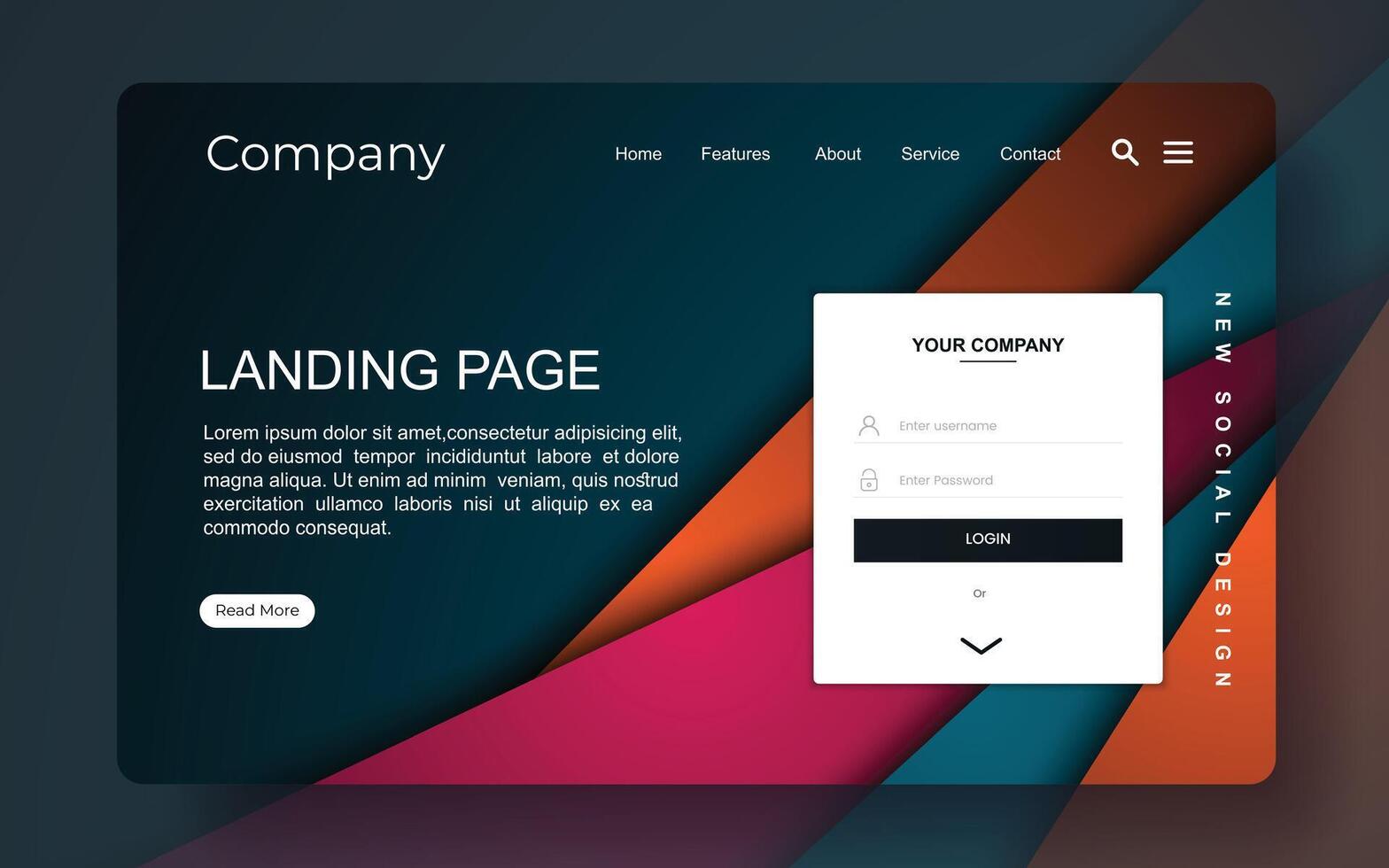 Landing page template of Creative process. Modern flat design concept of web page design for website and mobile website. Easy to edit and customize vector