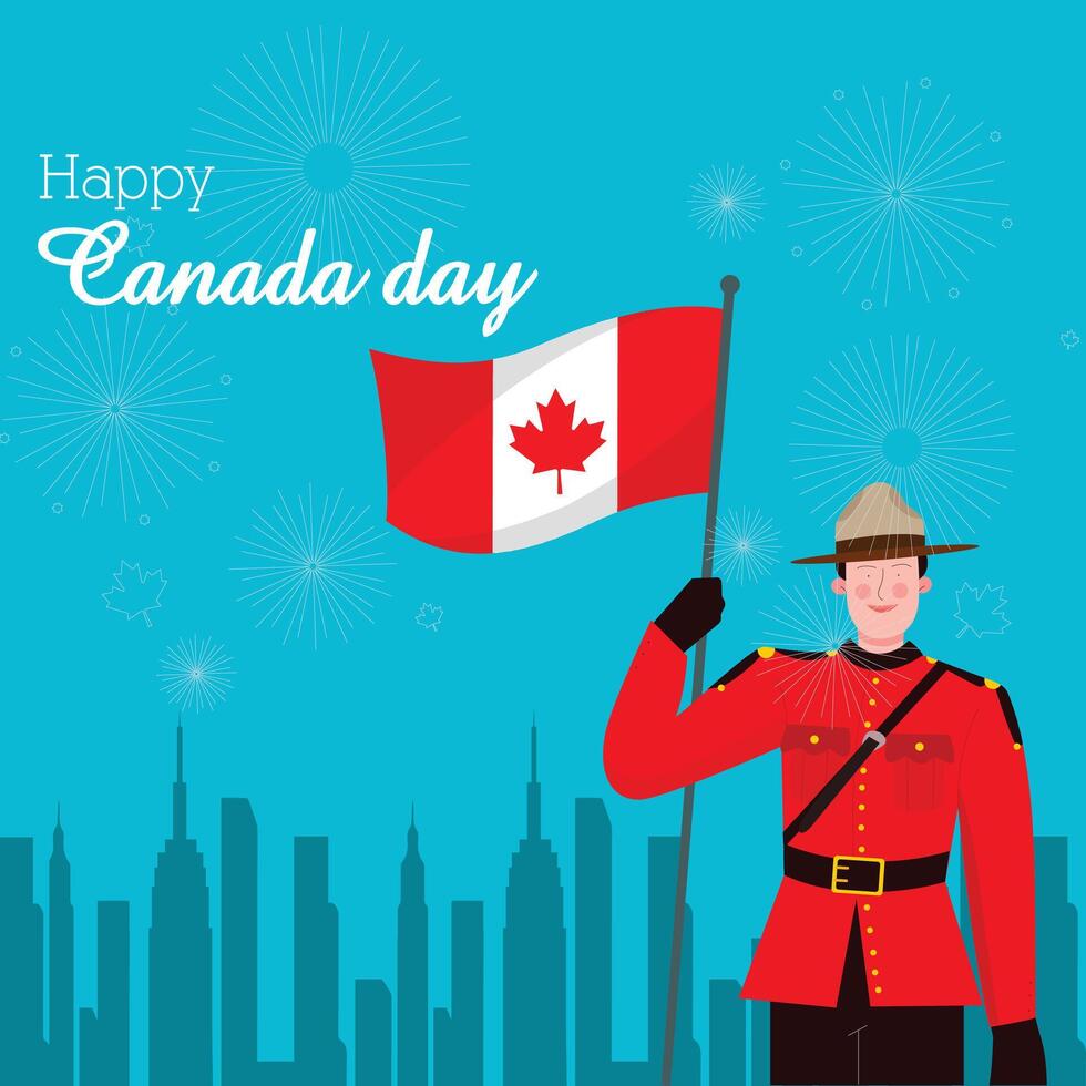 Canada day post vector