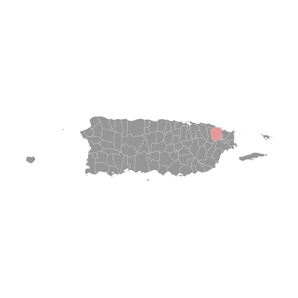 Rio Grande map, administrative division of Puerto Rico. illustration. vector