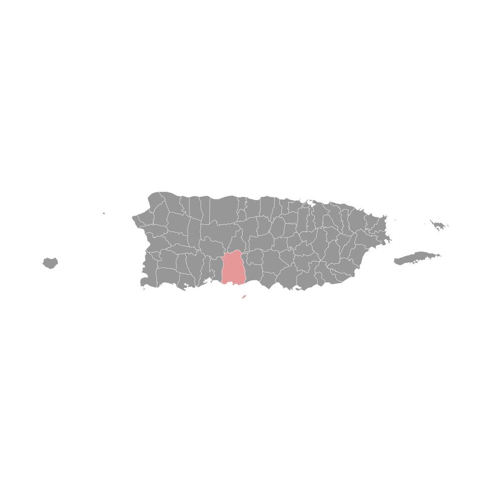 Ponce map, administrative division of Puerto Rico. illustration. vector