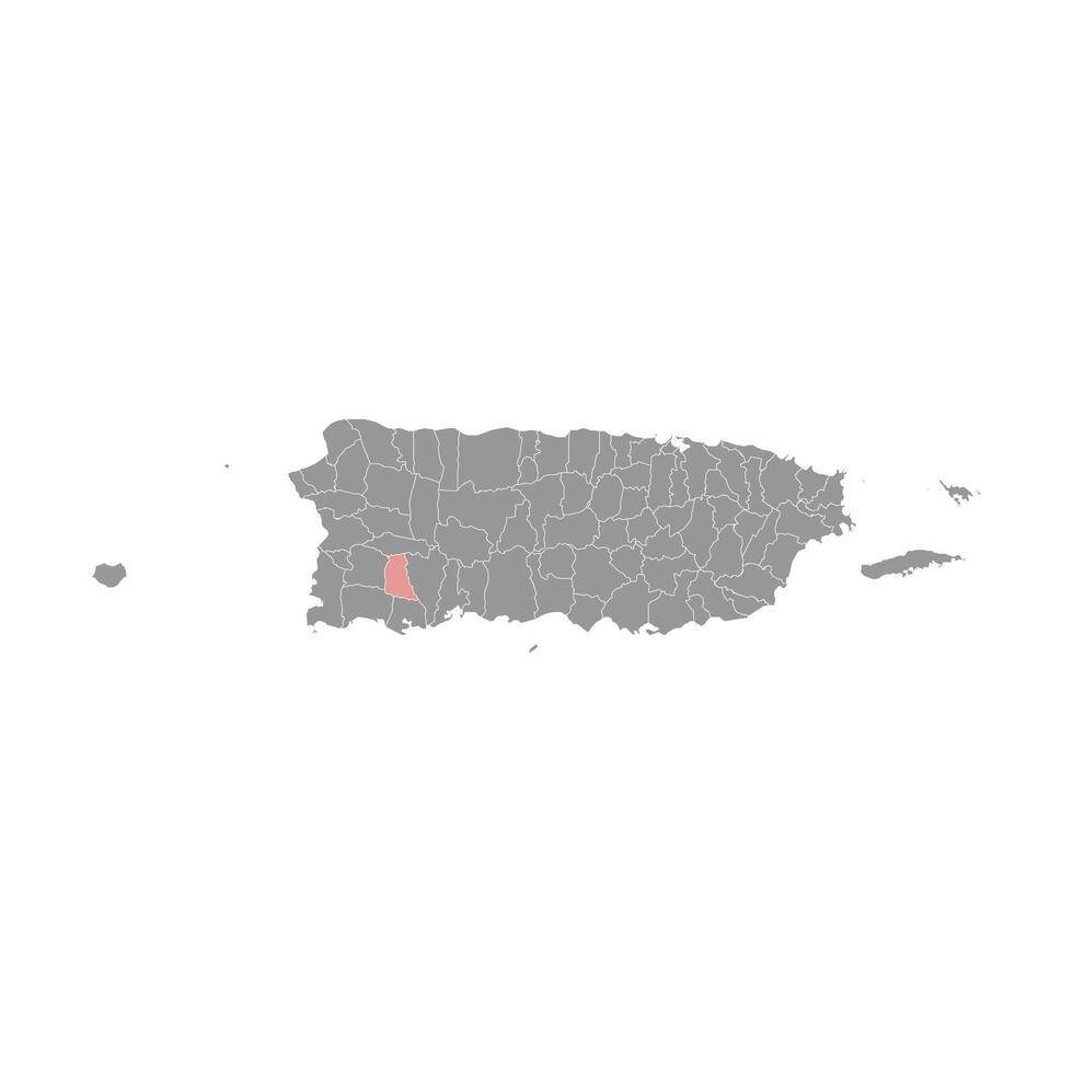 Sabana Grande map, administrative division of Puerto Rico. illustration. vector
