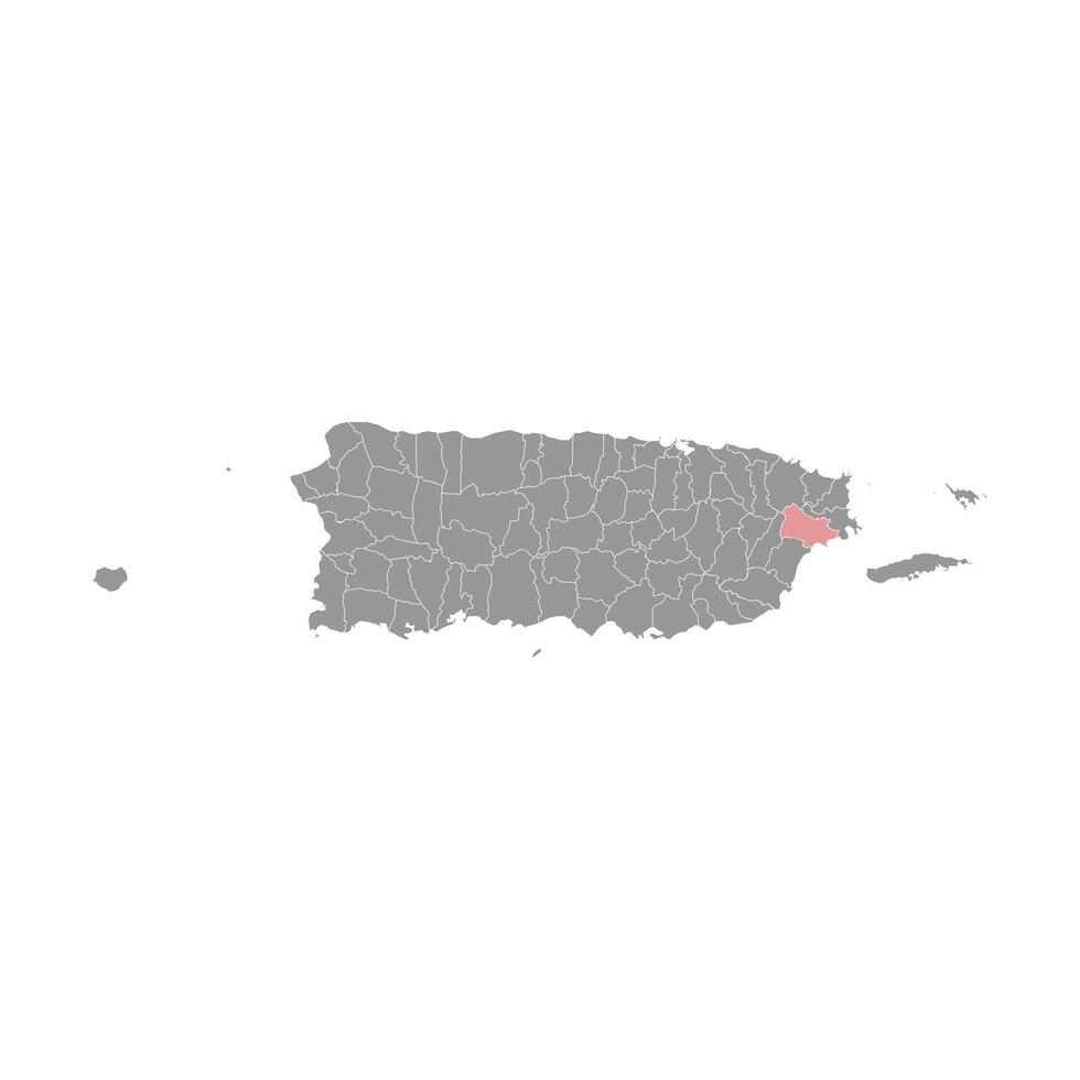 Naguabo map, administrative division of Puerto Rico. illustration. vector