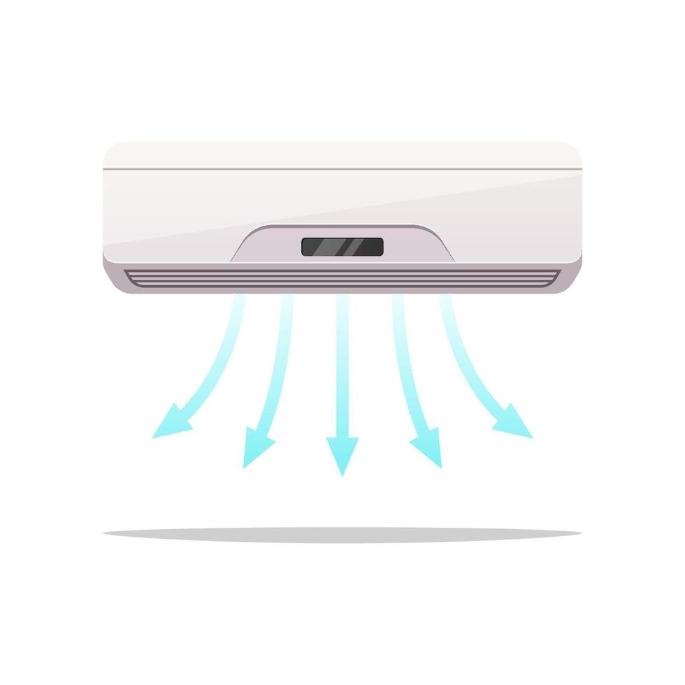 Air conditioner isolated on white background. vector