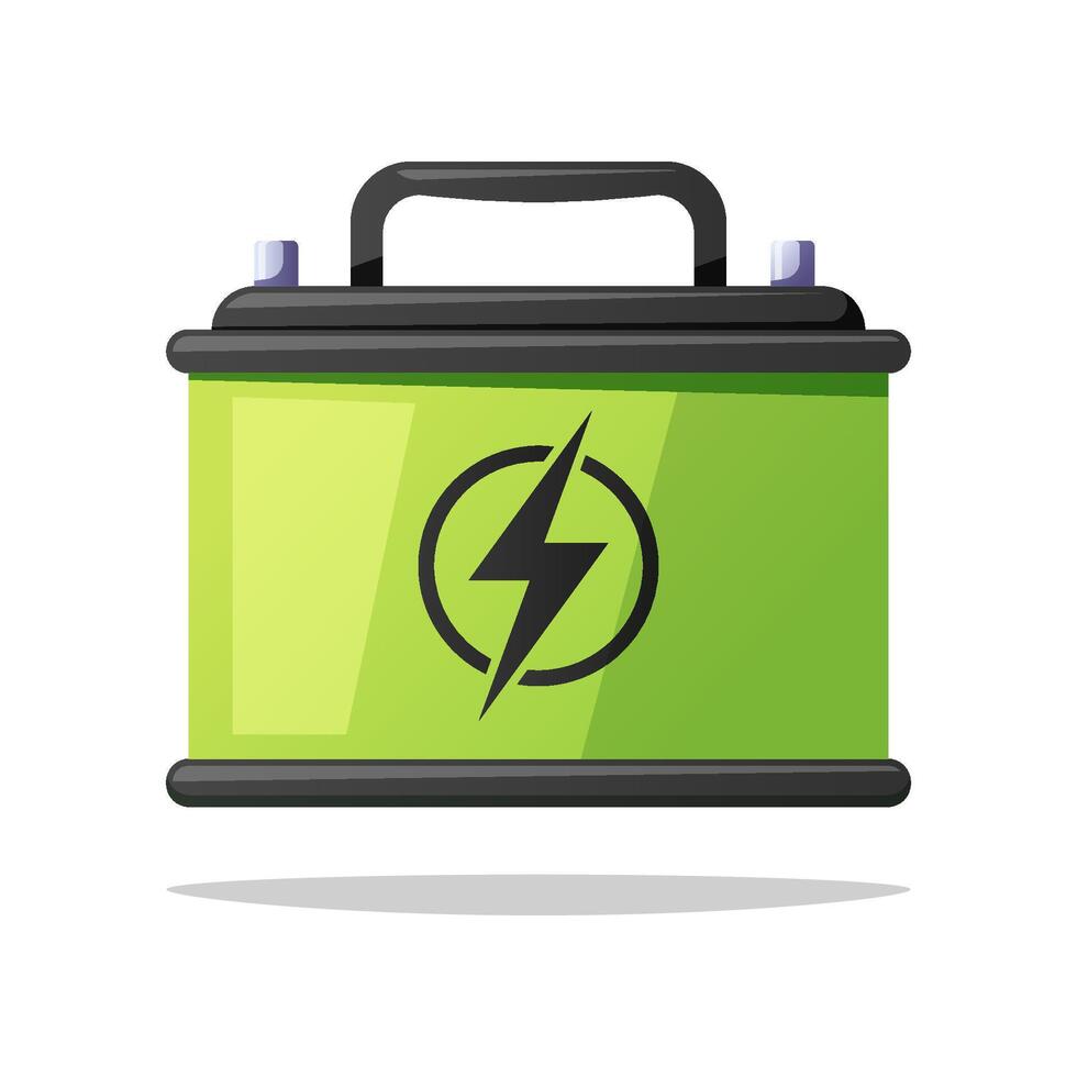 Car battery isolated on white background. vector