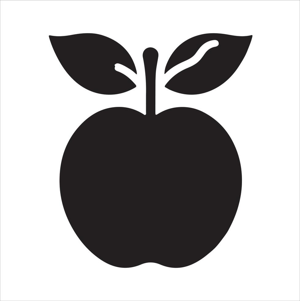 apple silhouette with a background vector