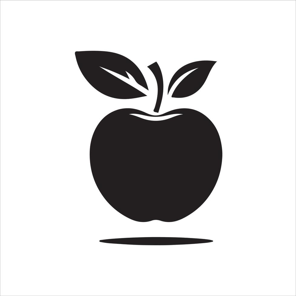 apple silhouette with a background vector