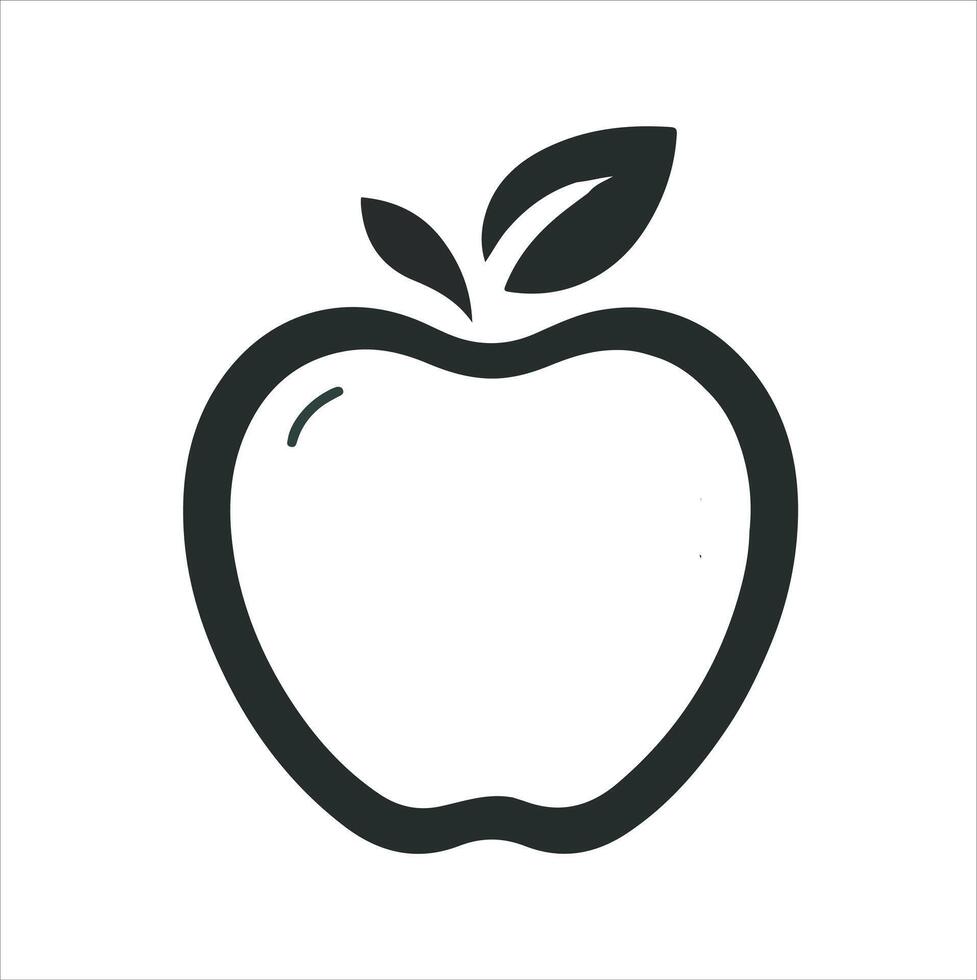 apple silhouette with a background vector