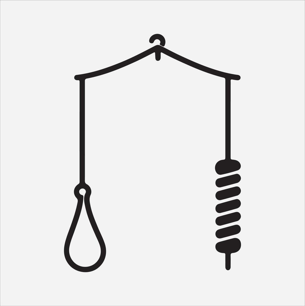 Rope silhouette illustration vector