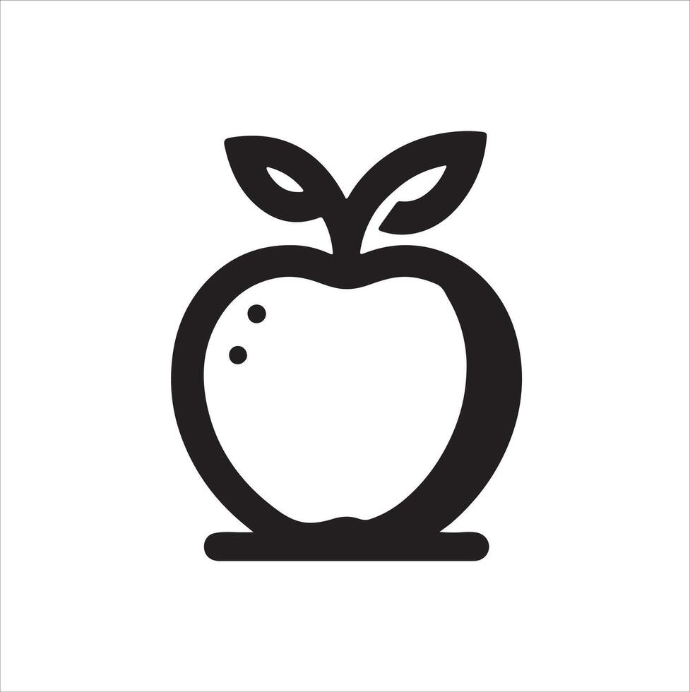 apple silhouette with a background vector
