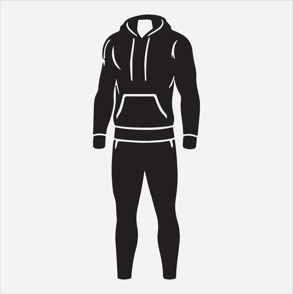 A trendy and fashionable jumper with pant silhouette vector