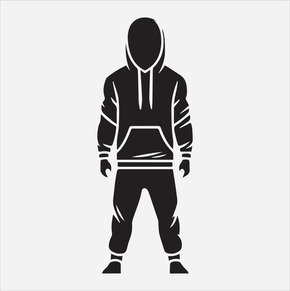 A trendy and fashionable jumper with pant silhouette vector