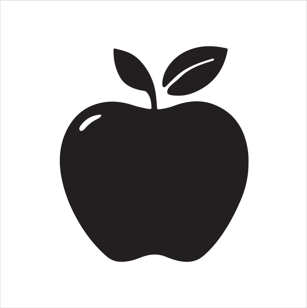 apple silhouette with a background vector