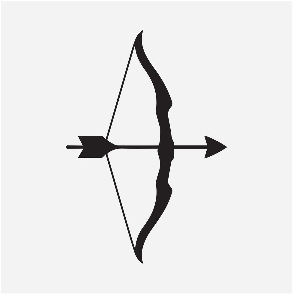 Arrow And Bow silhouette illustration vector