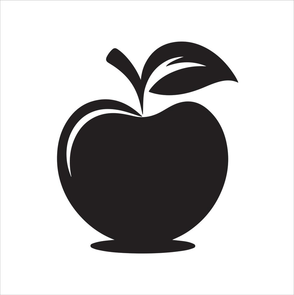 apple silhouette with a background vector