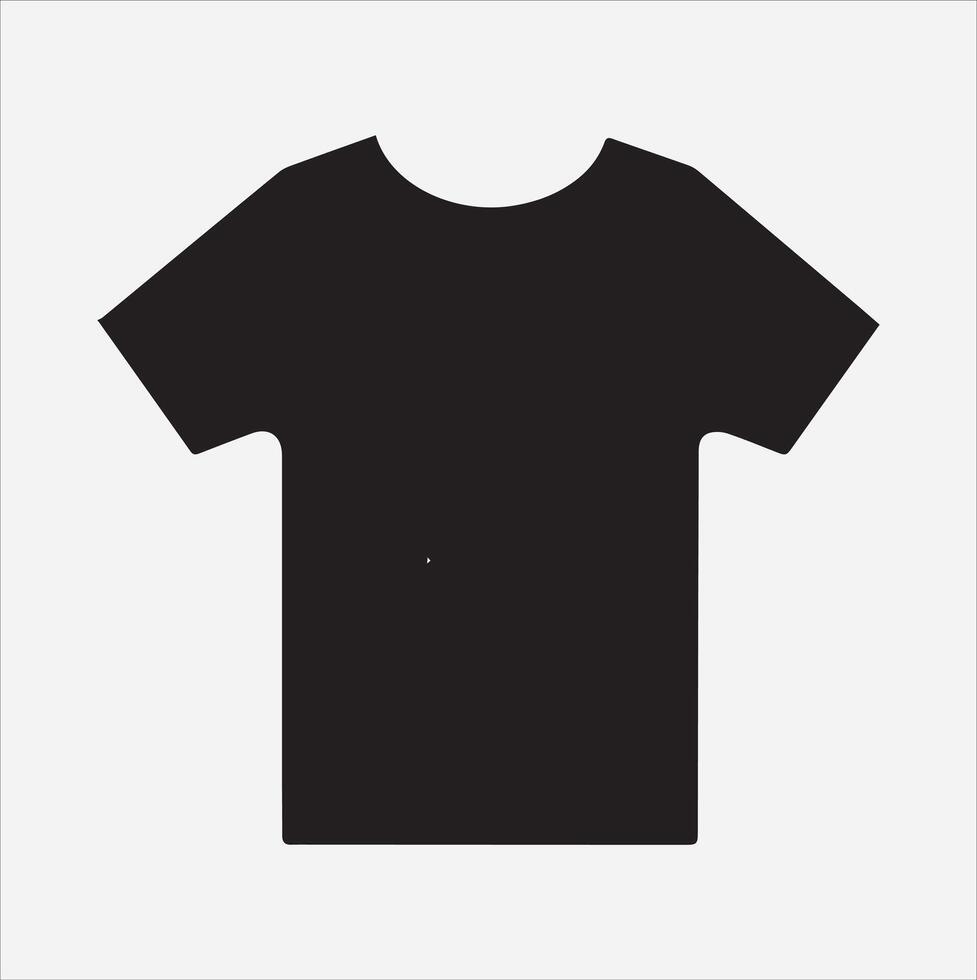 A trendy and fashionable T-shirt silhouette with a white background. vector